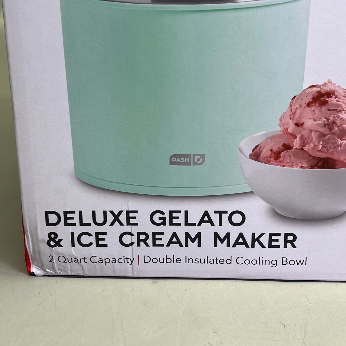 DASH Family Size Deluxe Gelato & Ice Cream Maker Makes 4 Pints Aqua DIC200GBAQ04