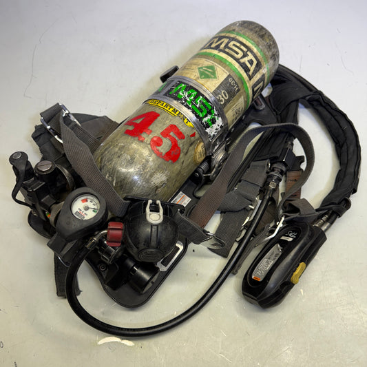 Z@ MSA (*PARTS ONLY*) FireHawk M7 SCBA Air Pack W/ Tank Firefighter Gear (AS-IS)