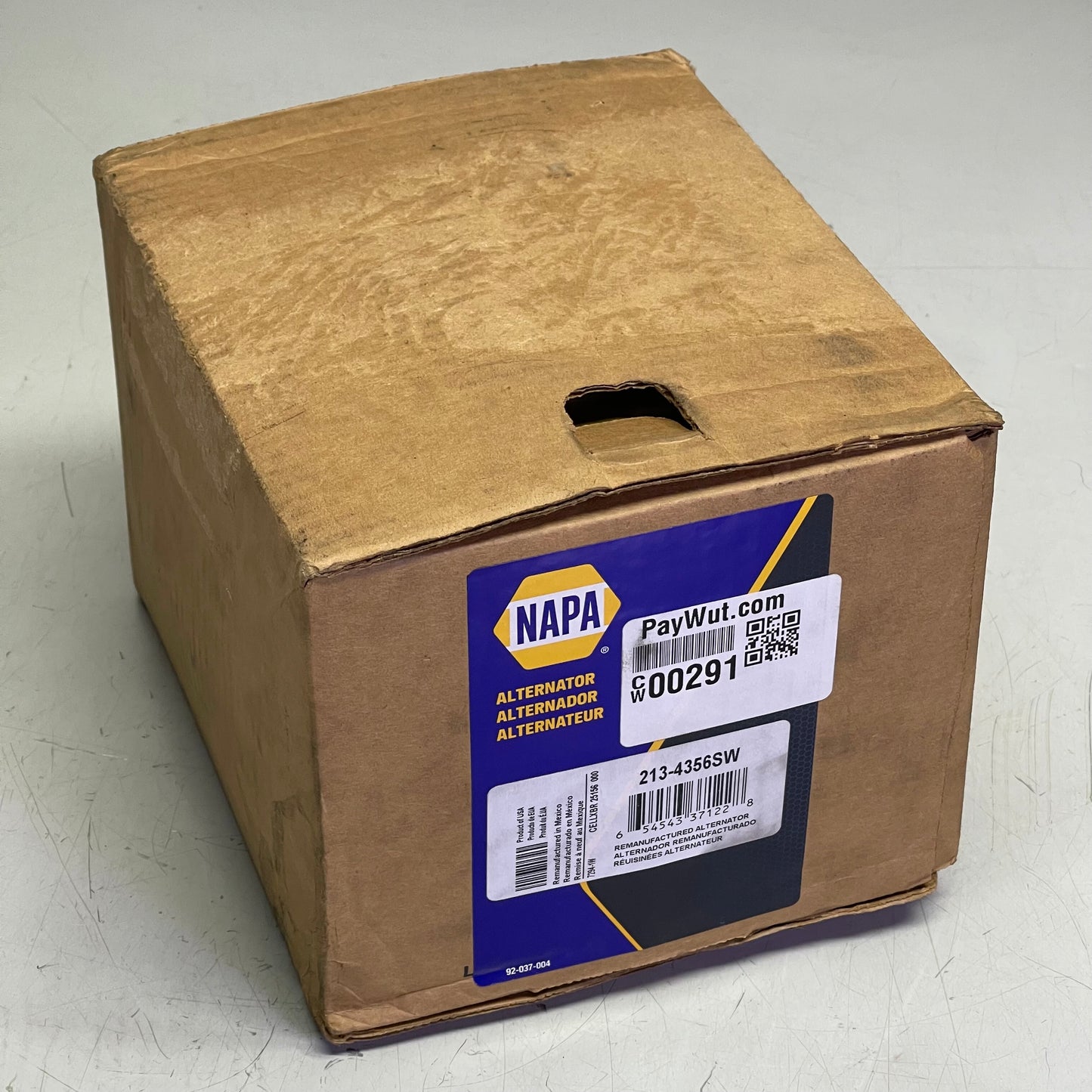 NAPA Replacement Alternator 213-4356SW