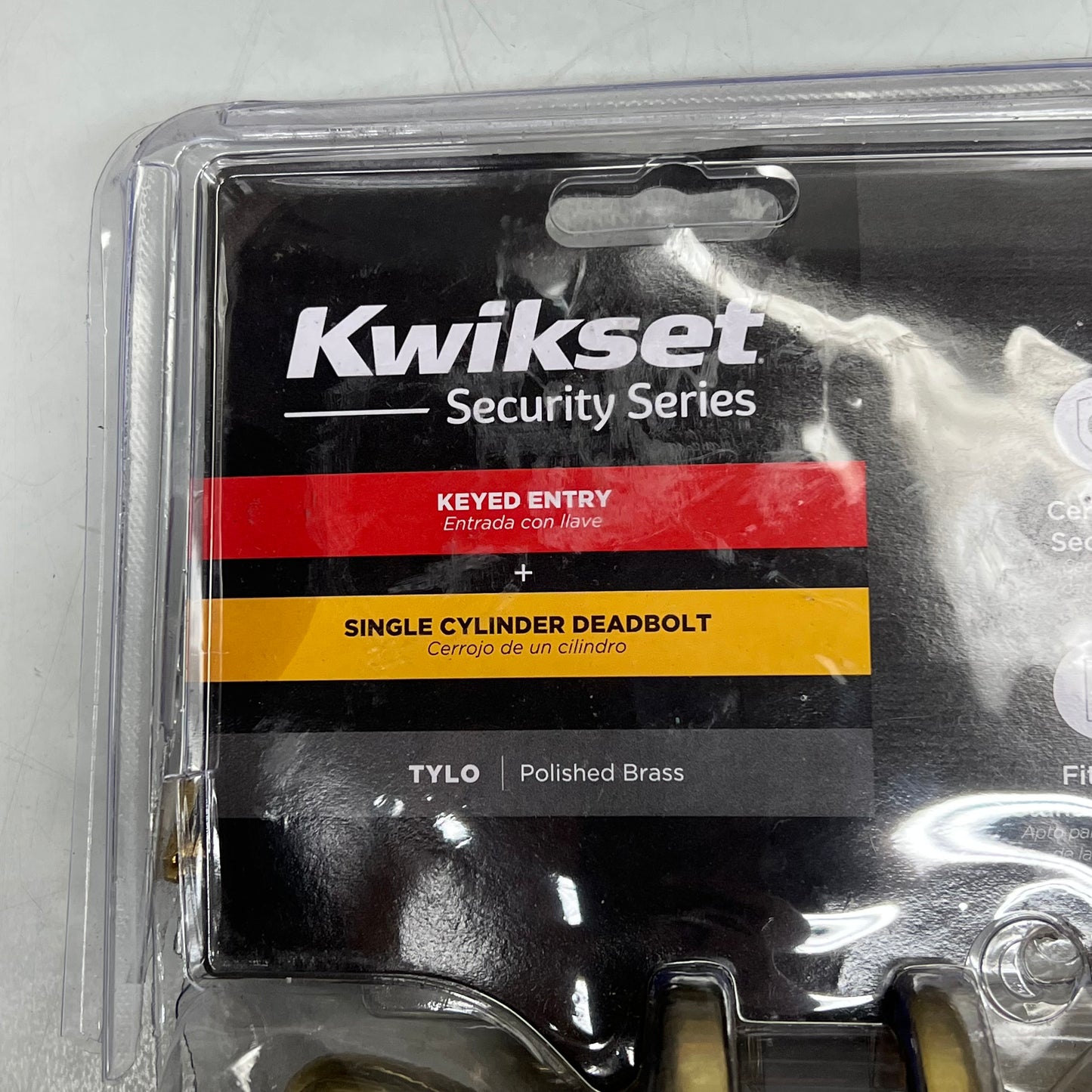 KWIKSET Exterior Entry Door Knob & Deadbolt Combo Pack Polished Brass 92420-031