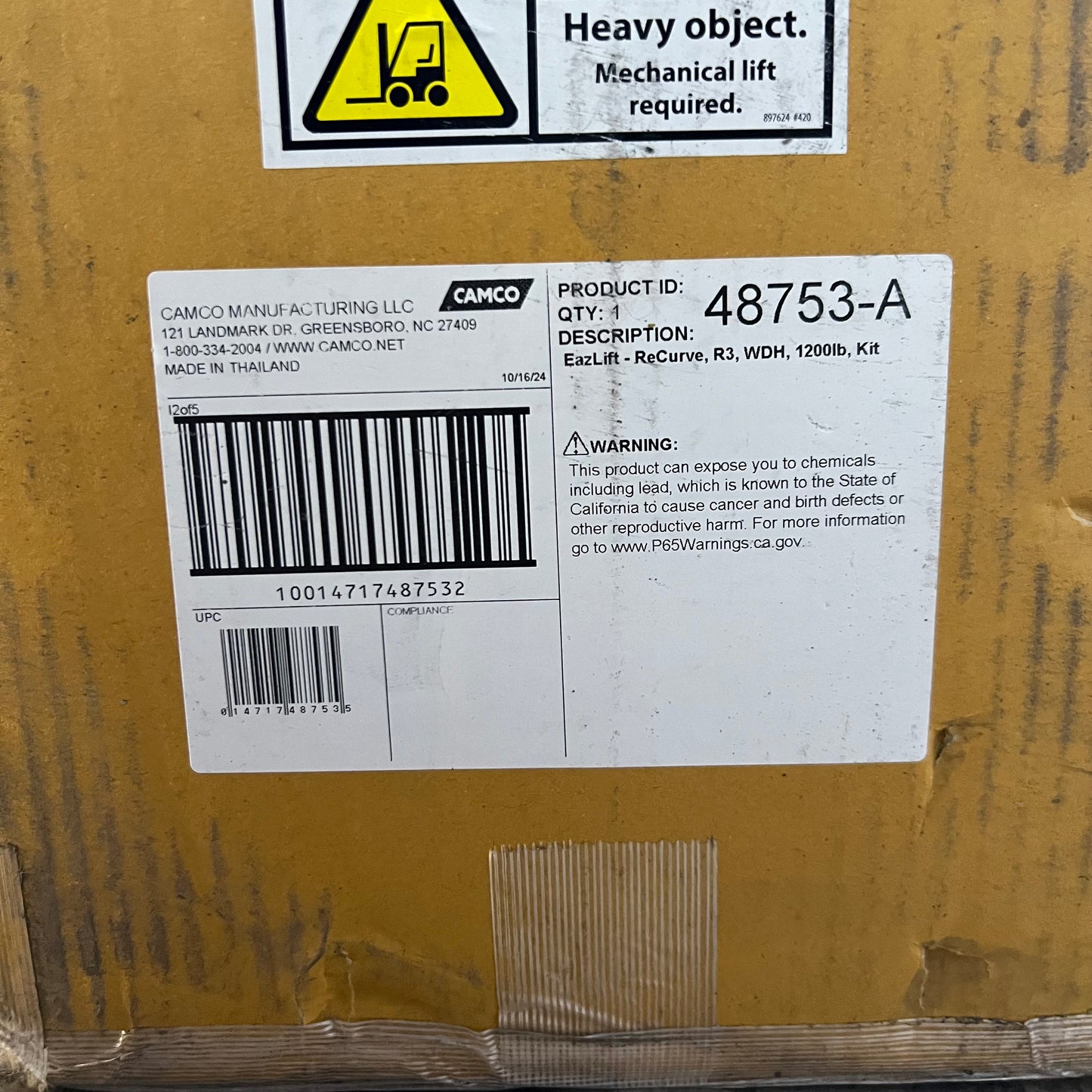 EAZ-LIFT Recurve R3 Weight Distribution Hitch With Sway Control 1200 lb. TW/15000lb GTWR 48753-A
