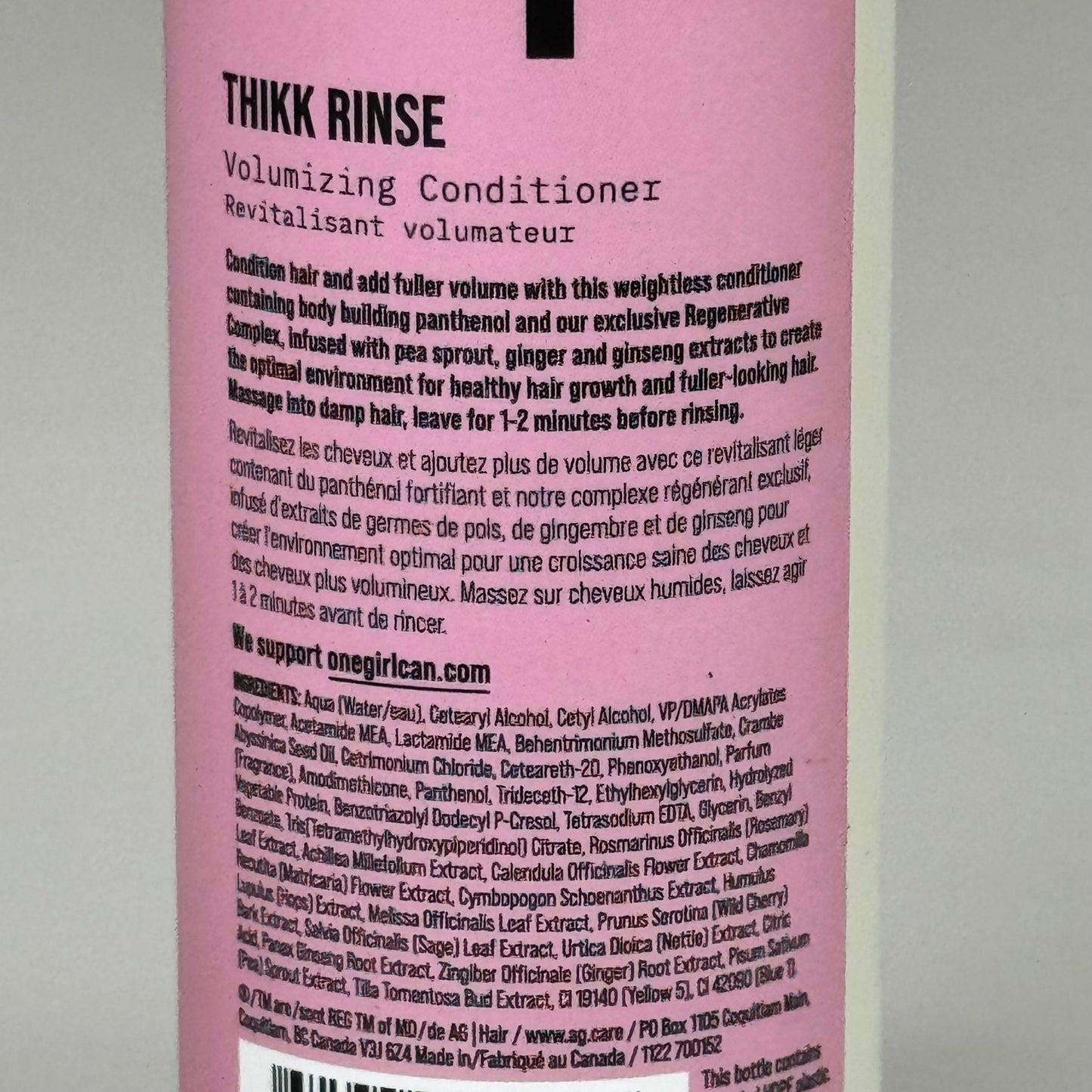 AG CARE Think Rinse Volumizing Conditioner Nourishing Lightweight 8 fl oz 100112