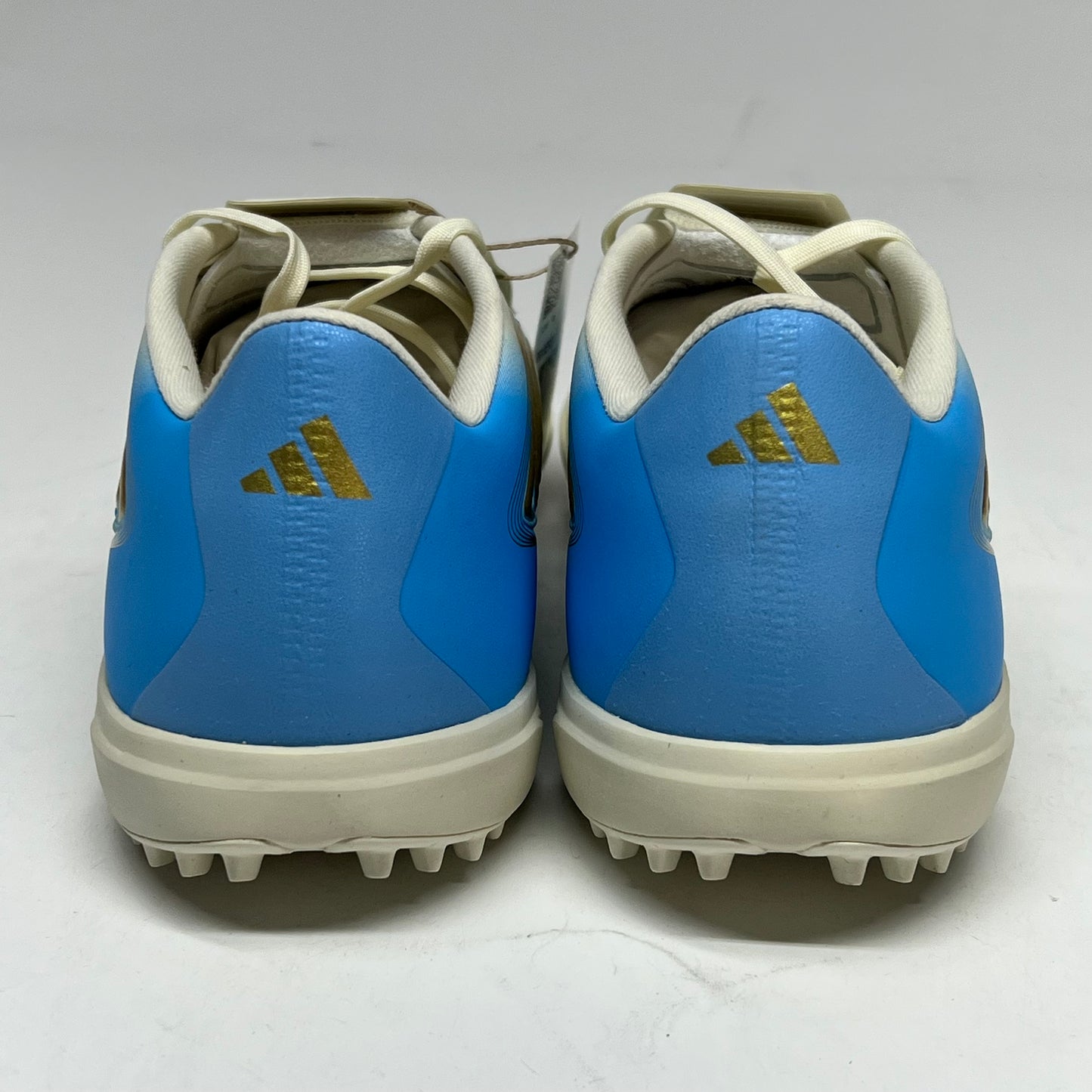 ADIDAS F50 Messi League Turf Soccer Cleats Men's Sz 8.5 Ivory/Blue/Ice Blue