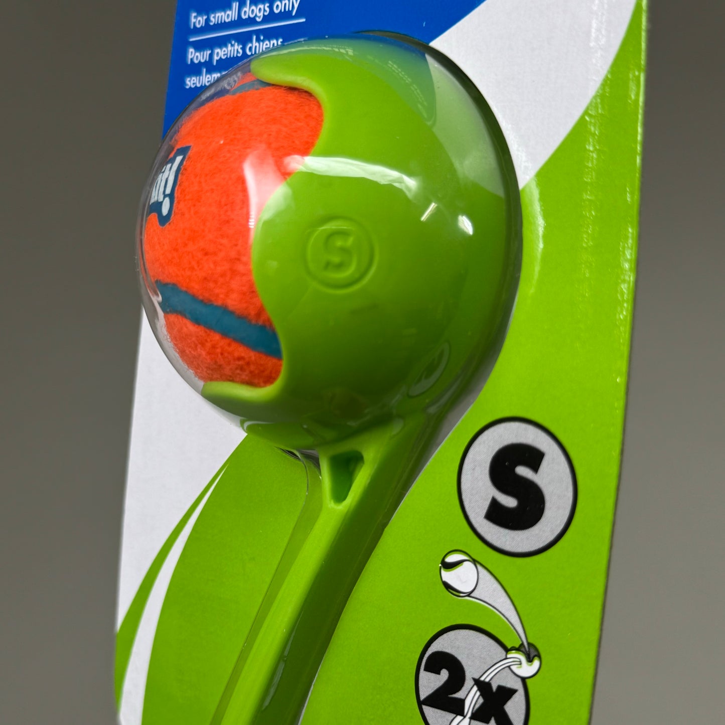 ZA@ CHUCKIT! Sport 14S Small Dog Ball Launcher & Ball Green & Orange TDHC24071D