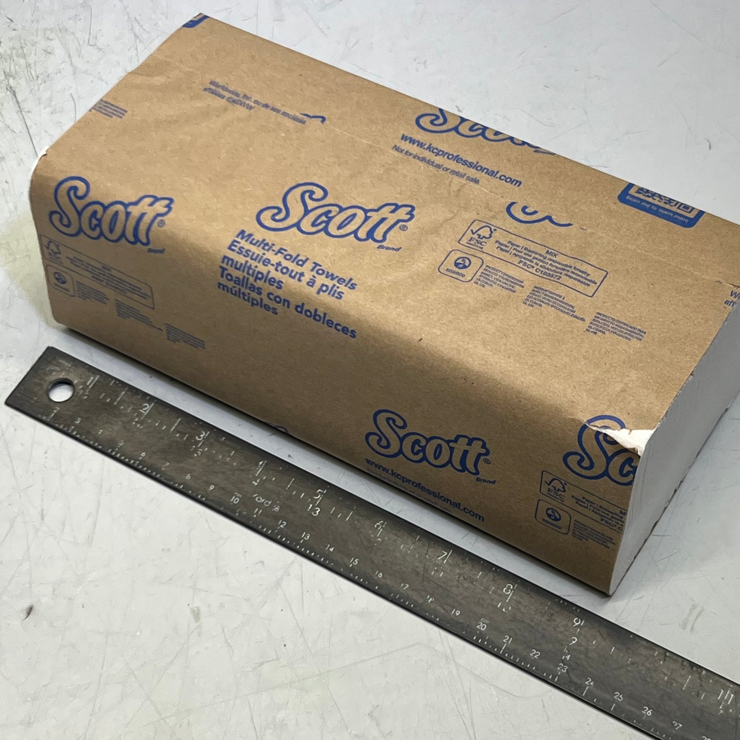 ZA@ SCOTT (4000 Sheets) Multi-Fold Towels Sz 9.2" x 9.4", White