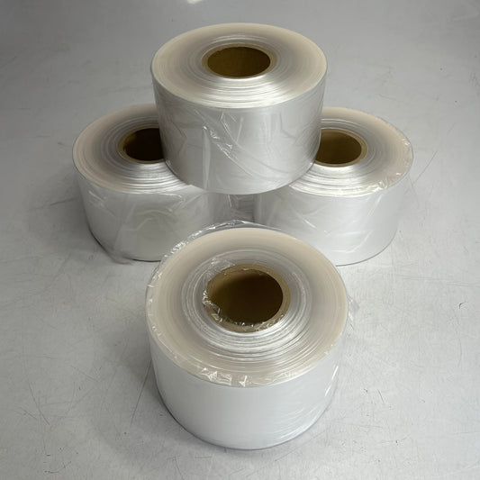 ZA@ (4 PACK) Rolls of Stretchy Plastic 6" Wide Unknown Length Clear