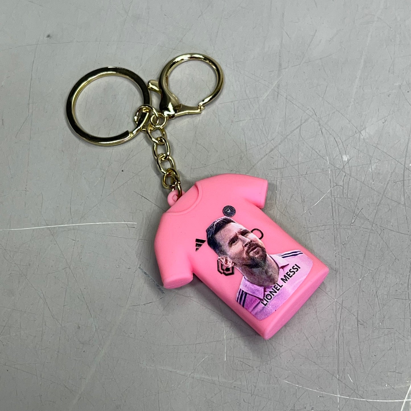 FORVER SPORTS (12 PACK) Messi Soccer Team Jersey #10 Keychain Bright Pink