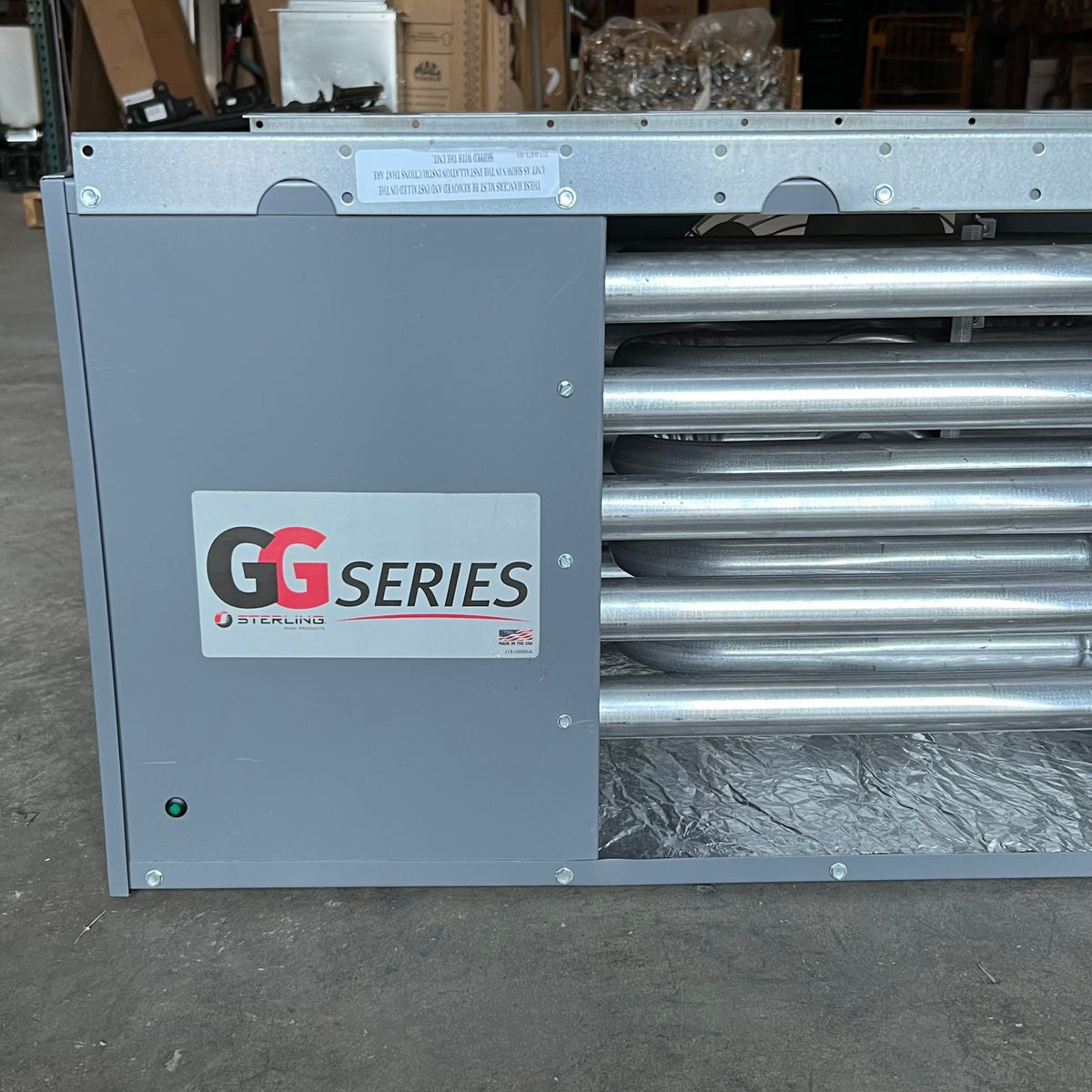 STERLING Low Profile Gas Unit Heater Power Vented  75,000 Grey GG075A1NSA11