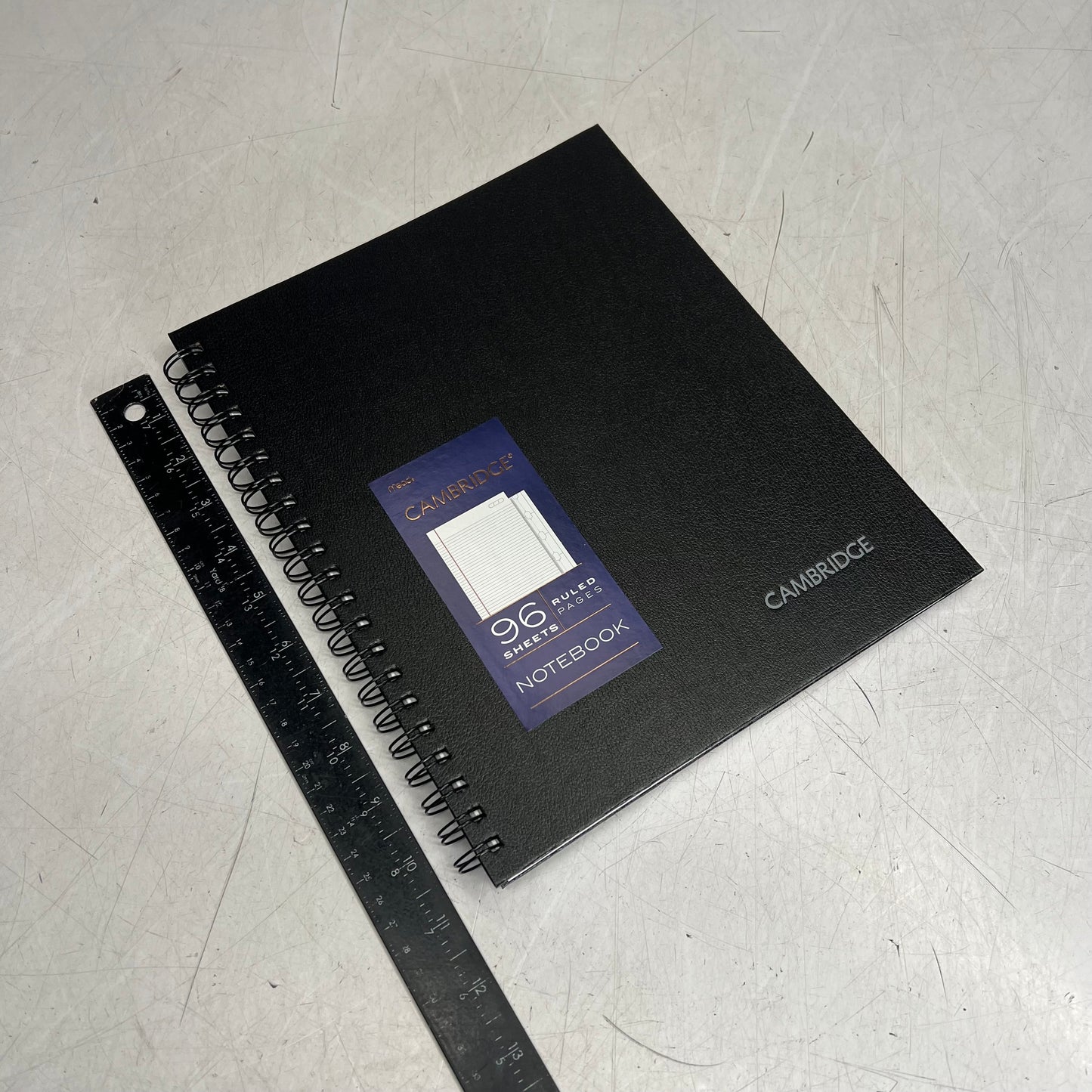 MEAD 1-subject Professional Notebook Wide Ruled 8.5" x 11" 96 Sheets Black 06100