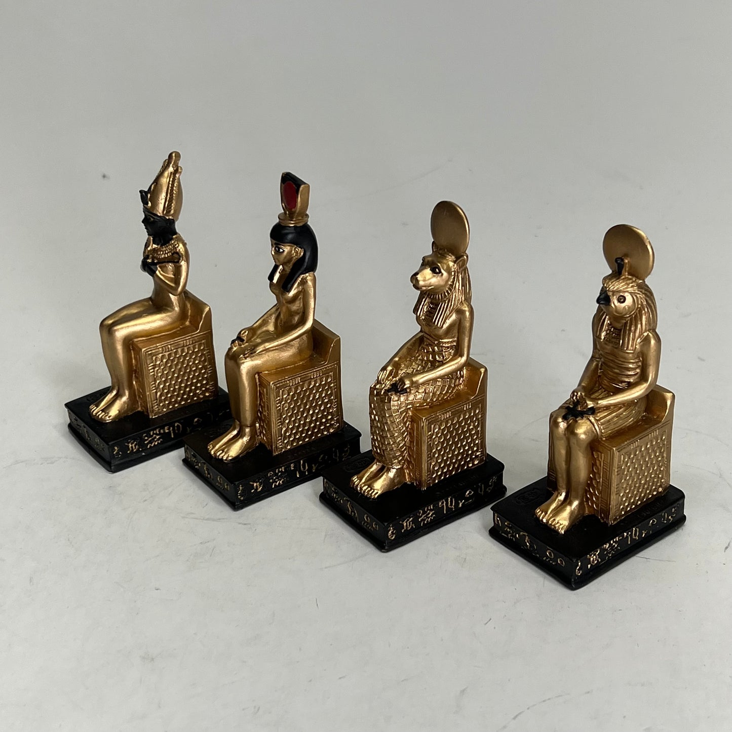 SUMMIT COLLECTION (SET OF 4) Seated Gods & Goddesses Ancient Egypt Gold Y8133
