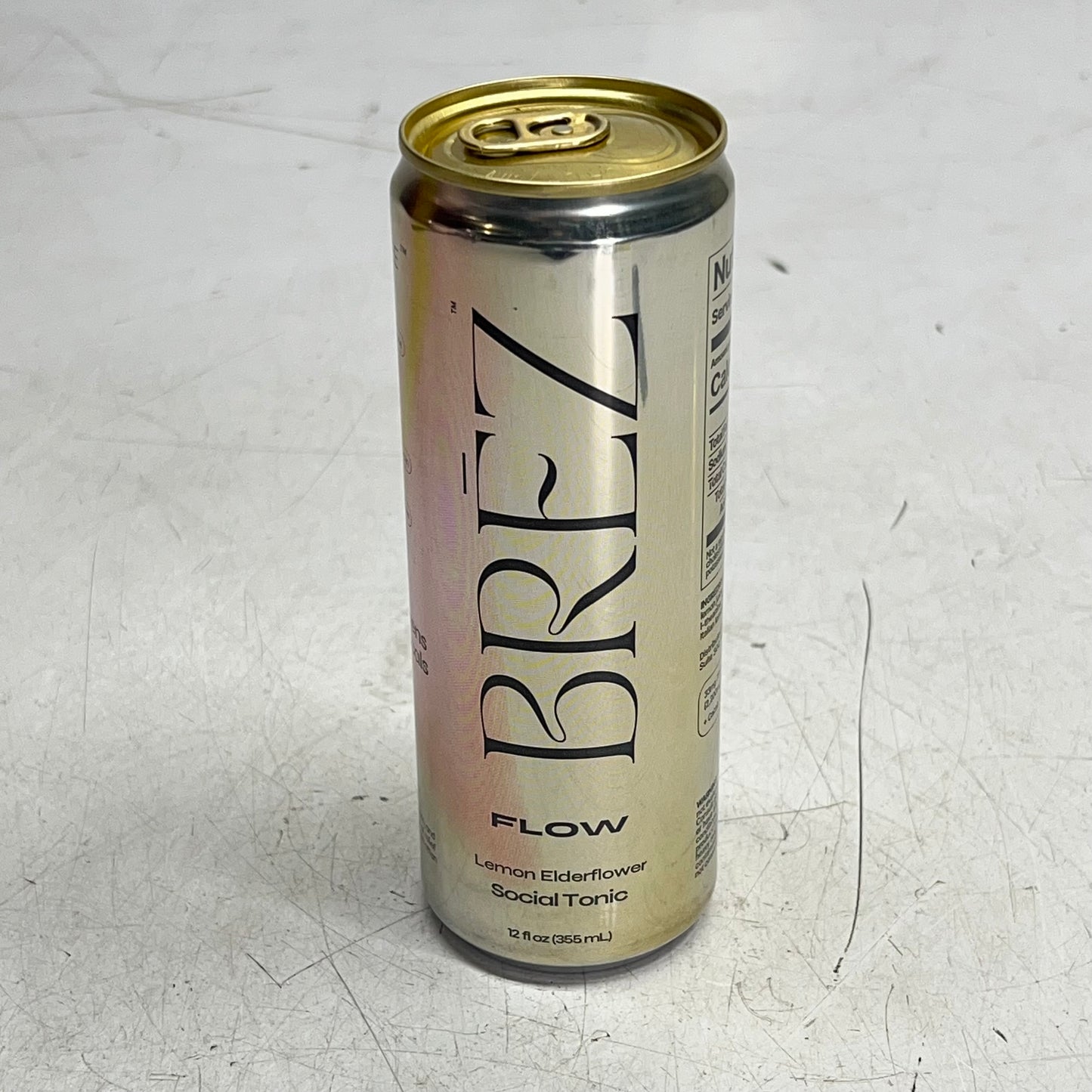 BREZ (12 PACK) Flow Lemon Elderberry Social Tonic W/ Mushrooms 12 Fl Oz BB 10/26