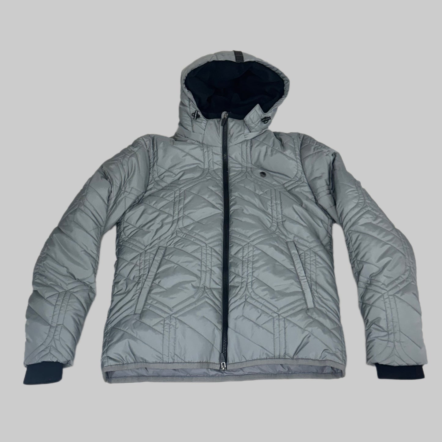 SAMSHIELD Megeve Equestrian Full Zip Up Winter Coat Men's Sz L Ore Grey