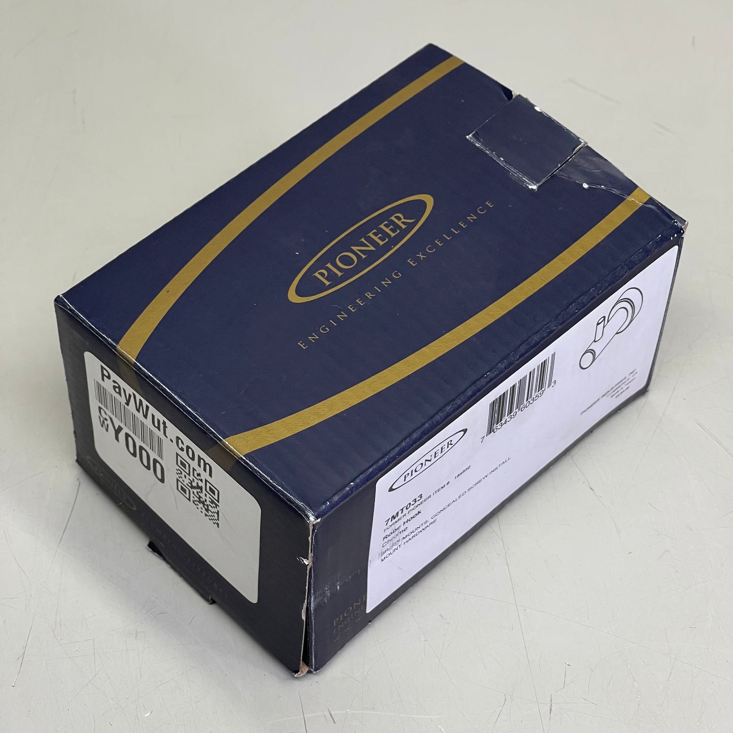 PIONEER Motegi Robe Hook 3.5" x 2.5" x 2.5" Chrome 7MT033