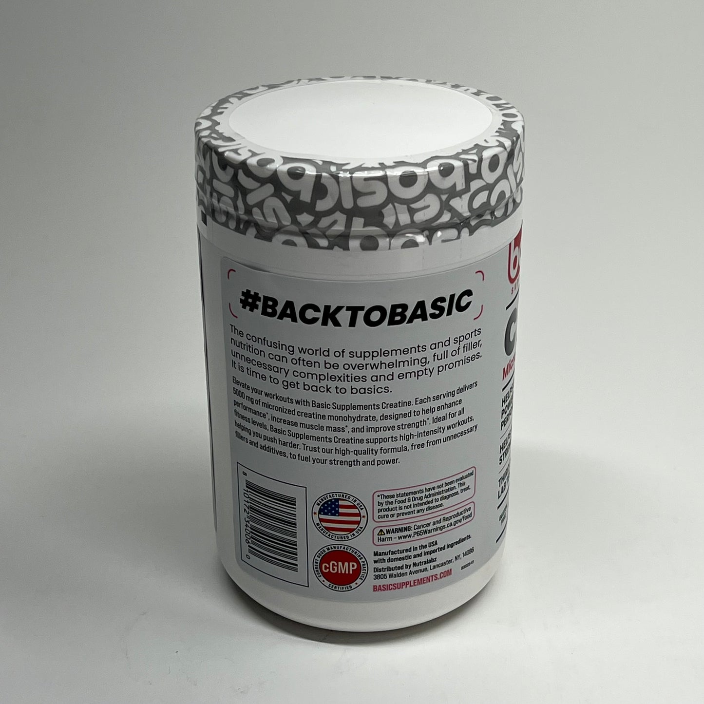 BASIC Creatine Monohydrate Increase Muscle Mass Unflavored 10.6oz BB 05/27