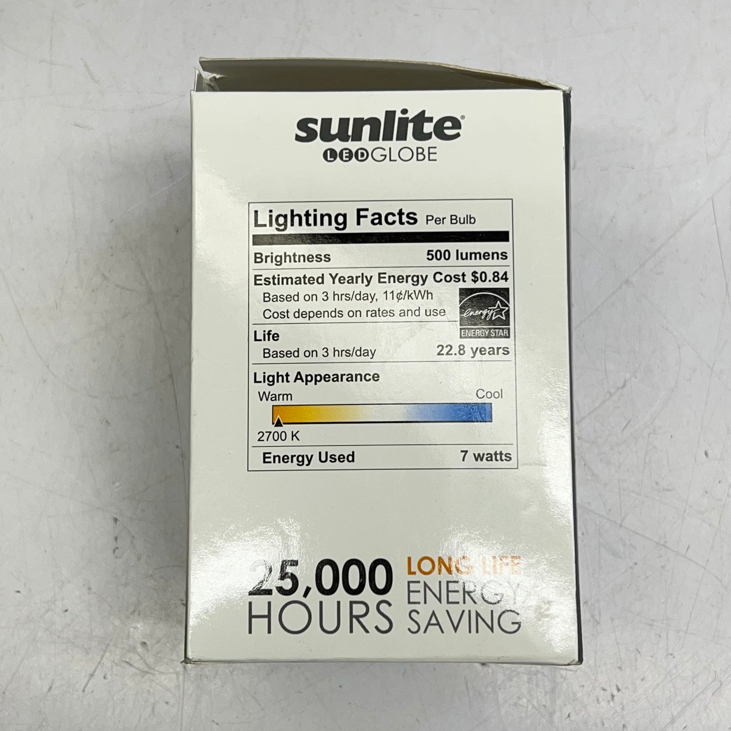 ZA@ SUNLITE (2 PACK) Led Dimmable Globe Light Bulb G25 E26 120V Clear/2700K  80671 (New Other)