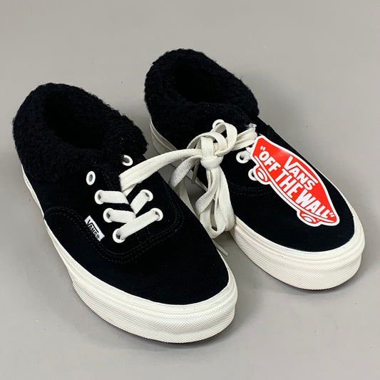 VANS Authentic Sherpa Cozy Hug Shoes Men's SZ 4 Women's SZ 5.5 Black/White