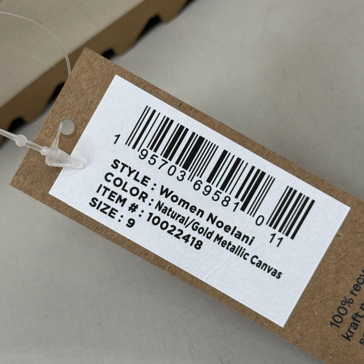 TOM'S Noelani Platform Wedge Sandals Women's Sz 9 EU40 Natural/Gold  10022418