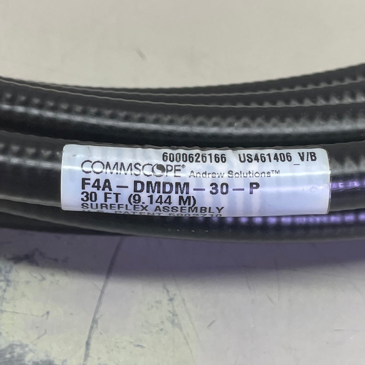 ANDREW SOLUTIONS Coaxial Cable 30 ft Black F4A-DMDM-30-P