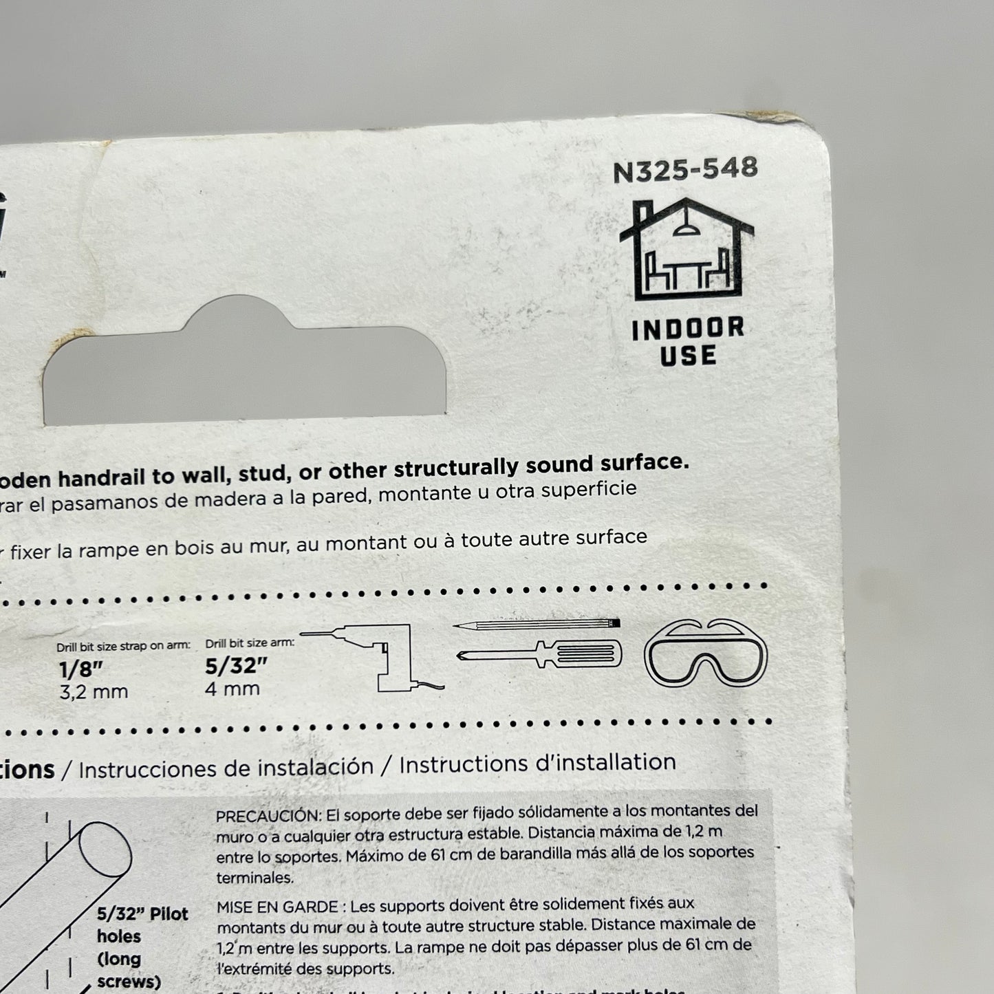 NATIONAL HARDWARE (2 PACK) Hand Rail Bracket 250 lb Satin Nickel N325-548