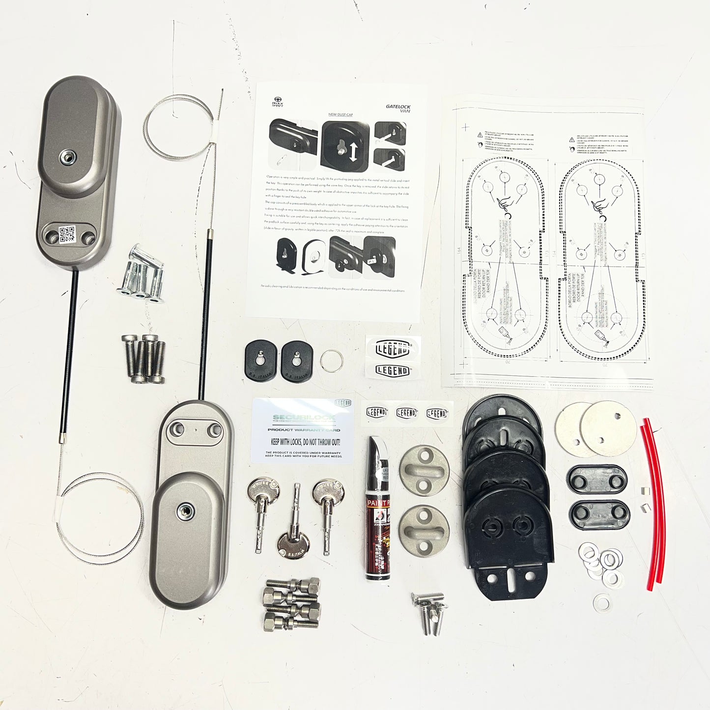 LEGEND Securilock Van Lock Slamlock Double Lock Hardened Steel Grey SL1-021-002