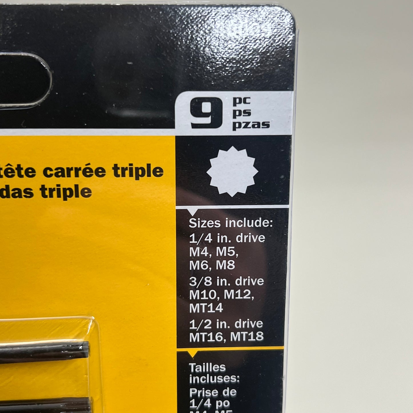 TITAN Triple Square Bit Set Impact Grade 9 Piece Set 49009