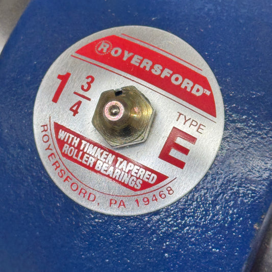 ROYERSFORD TYPE E 2-Bolt Pillow Block Bearing 1-3/4" Dual Locking 20-02-0112