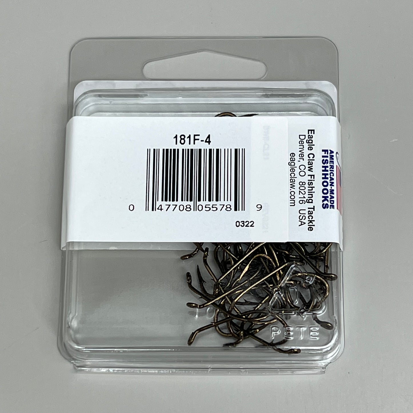 EAGLE CLAW (3 PACK) Down eye 2-Slice Offset Hooks Bronze #4 50pc 181F-4