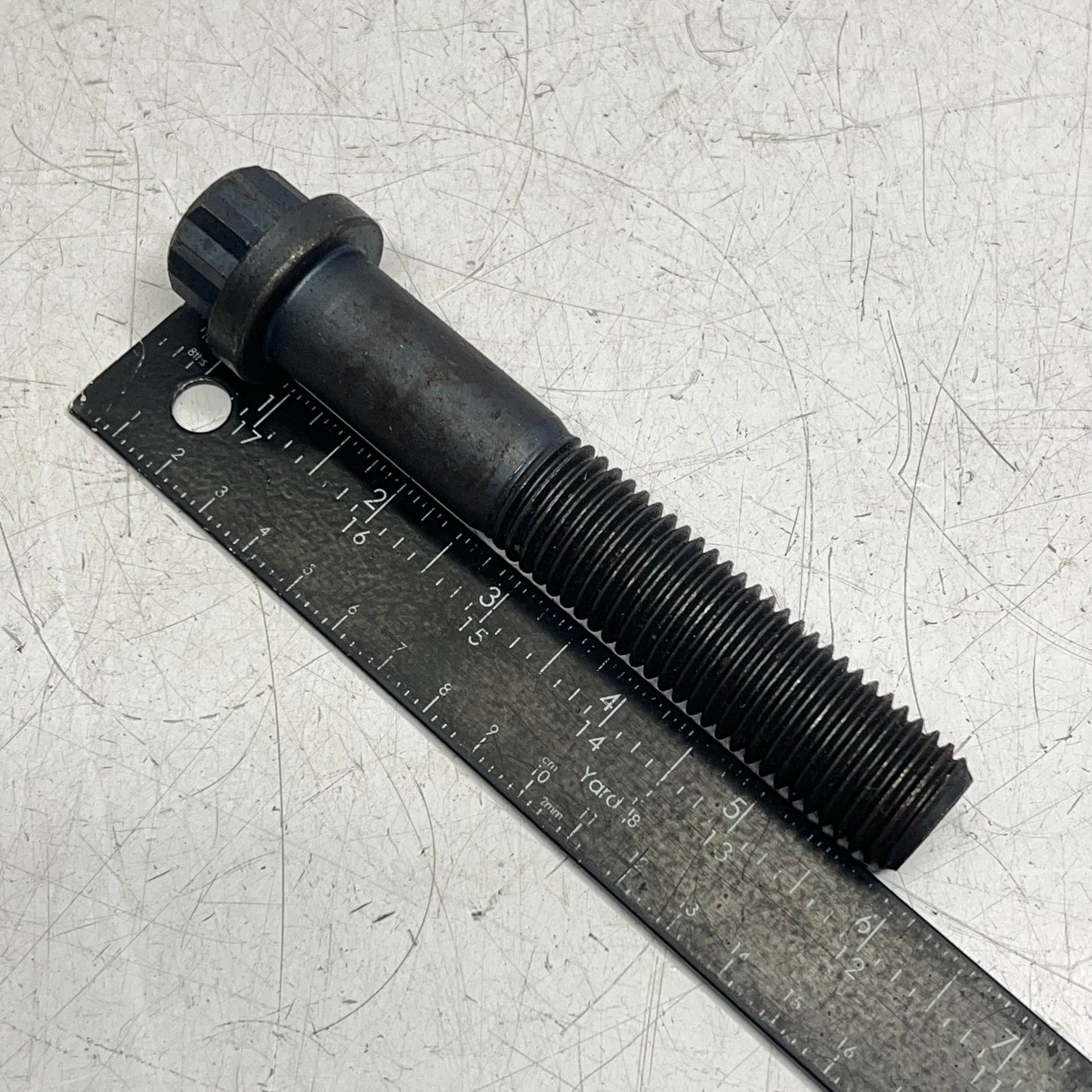 (12 PACK) Cv Bolt 12 Point High Strength  7/8"x24 Thread X 5" Black