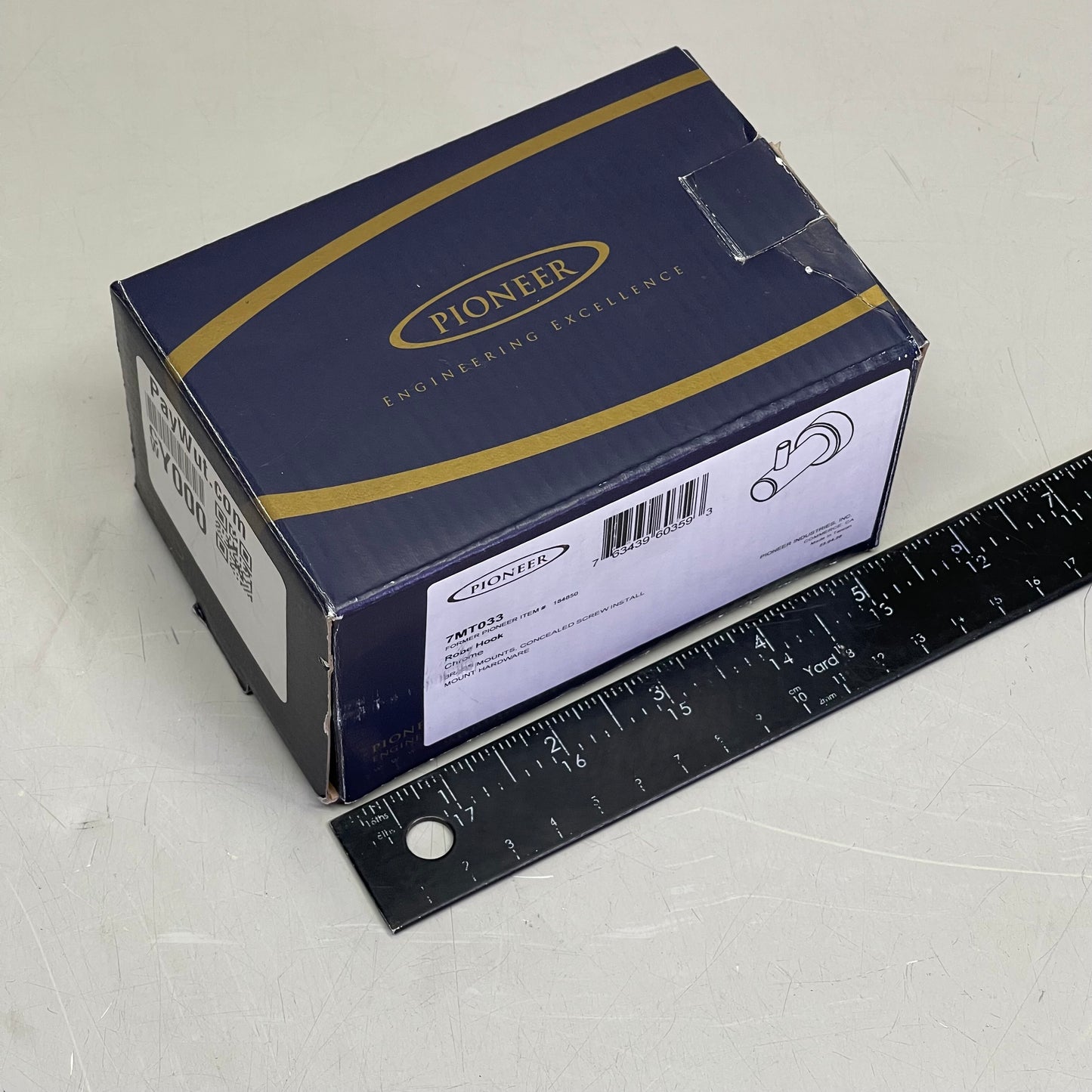 PIONEER Motegi Robe Hook 3.5" x 2.5" x 2.5" Chrome 7MT033