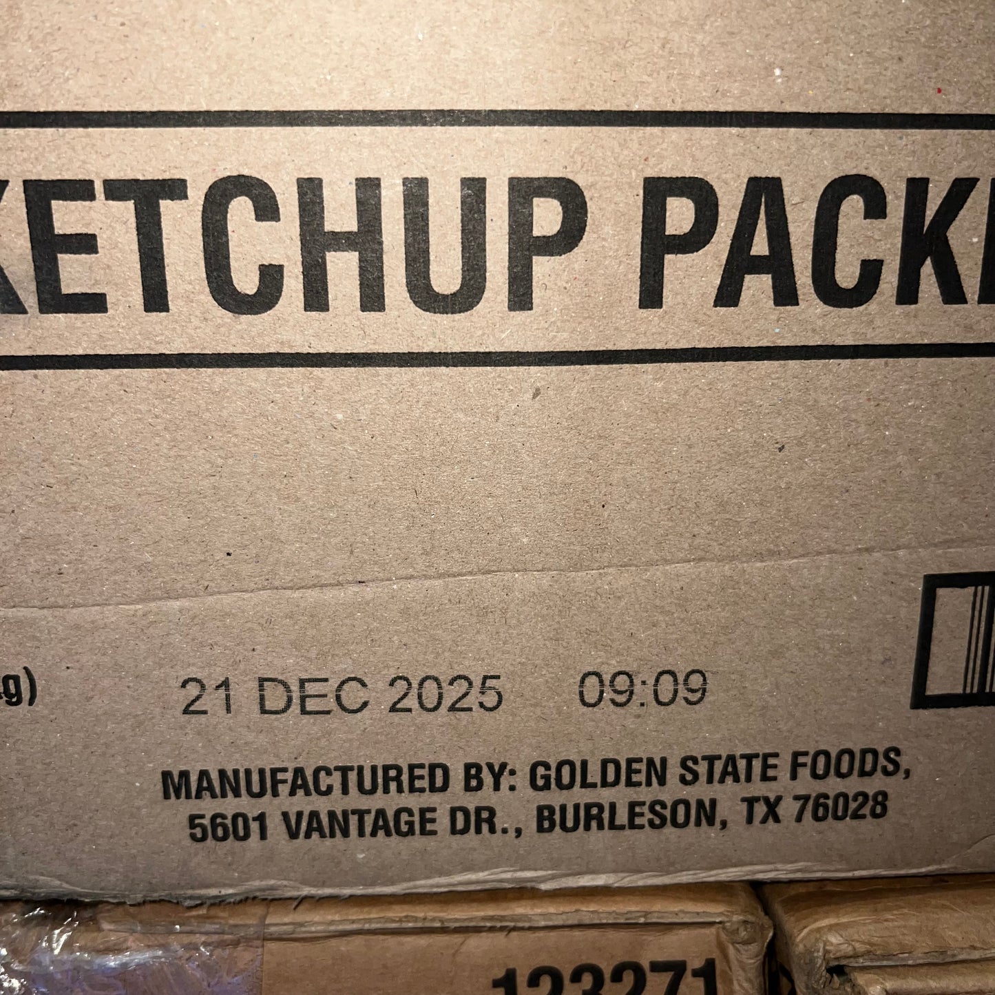 ZA@ KETCHUP (1500 Count) Packet 29.76 Lbs 123313 BB 12/25