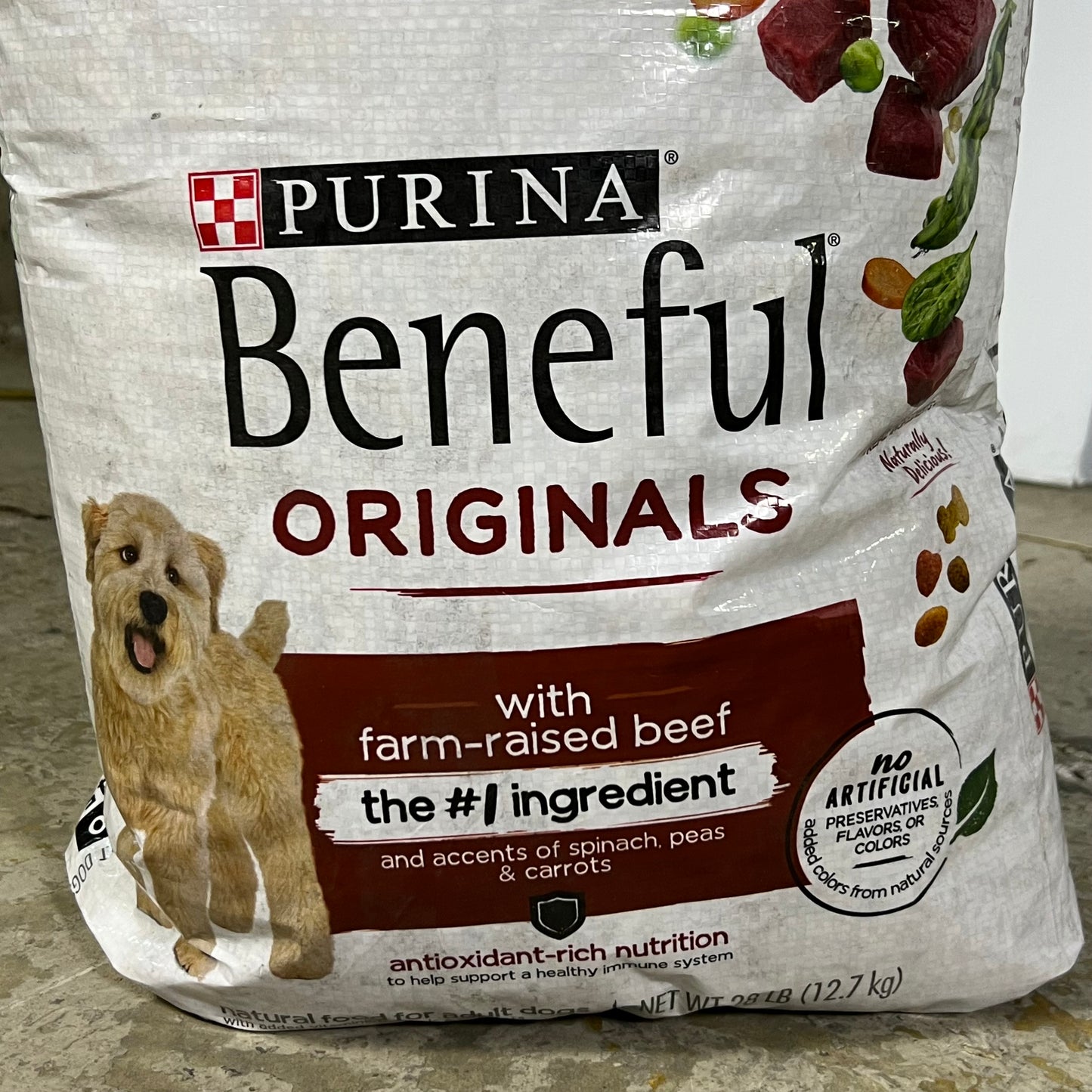 ZA@ PURINA Beneful Originals With Farm Raised Beef 28Lbs (AS-IS, Open Bag)