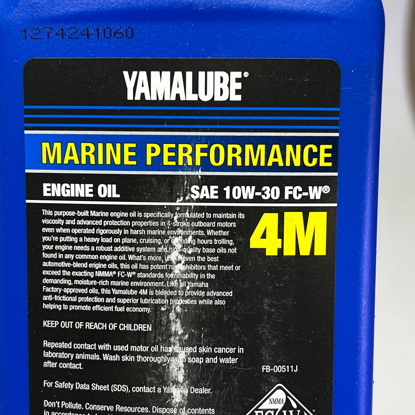 YAMAHA (5 PACK) Stroke Outboard Engine Oil 10W-30 FC-W 1 Qt LUB-10W30-FC-12