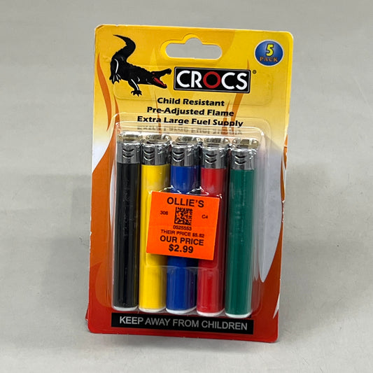 CROCS (4 Pack) 5 Pack Of Lighter's Multi Colored