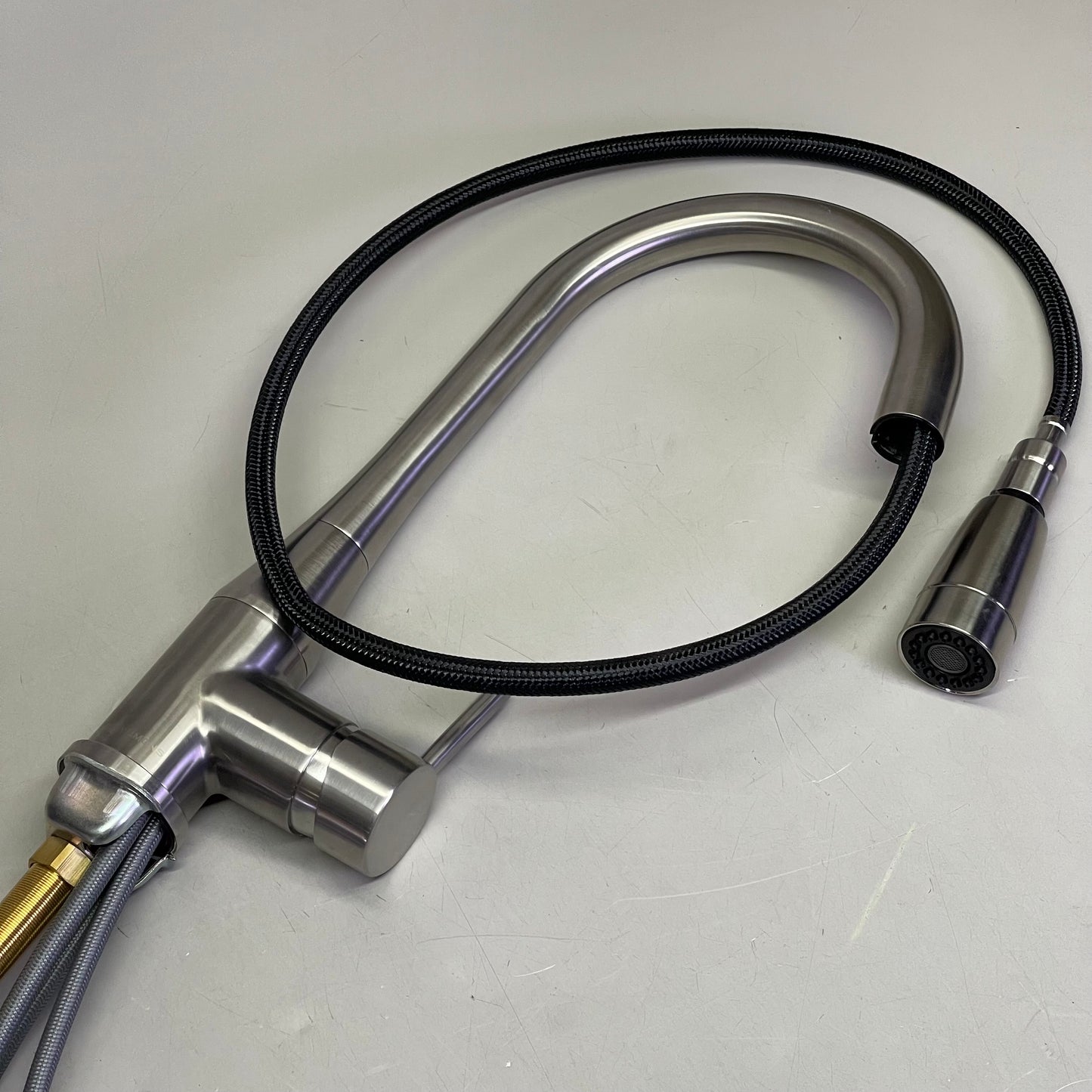 SYMMONS Sereno Single Handle Pull-Down Kitchen Faucet Satin Nickel SK2302STSPD10