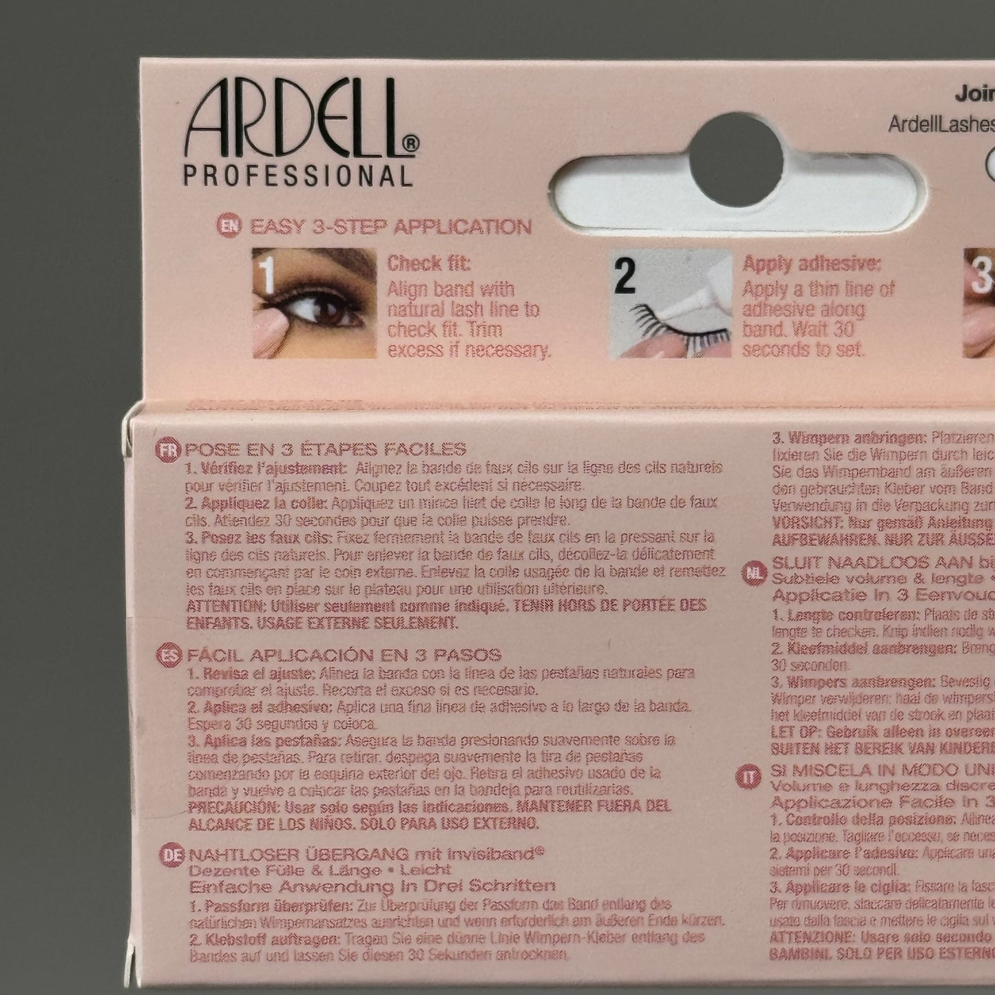 ARDELL (4 PACK, 1 PAIR EACH) Naked Natural Eye Lashes W/ Invisiband Black 420