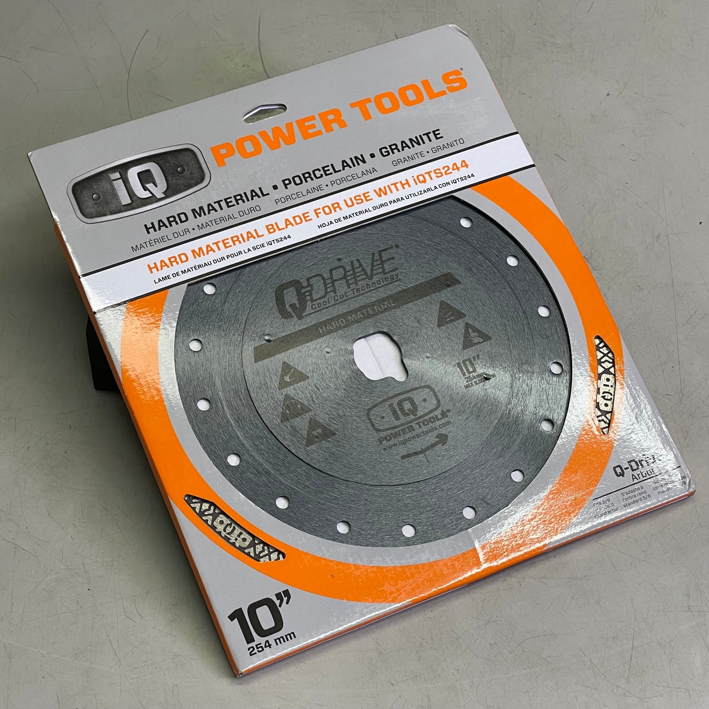 IQ POWER TOOLS Q-Drive Arbor Hard Material Blade For IQTS244 10" T10-060P-QD-HM