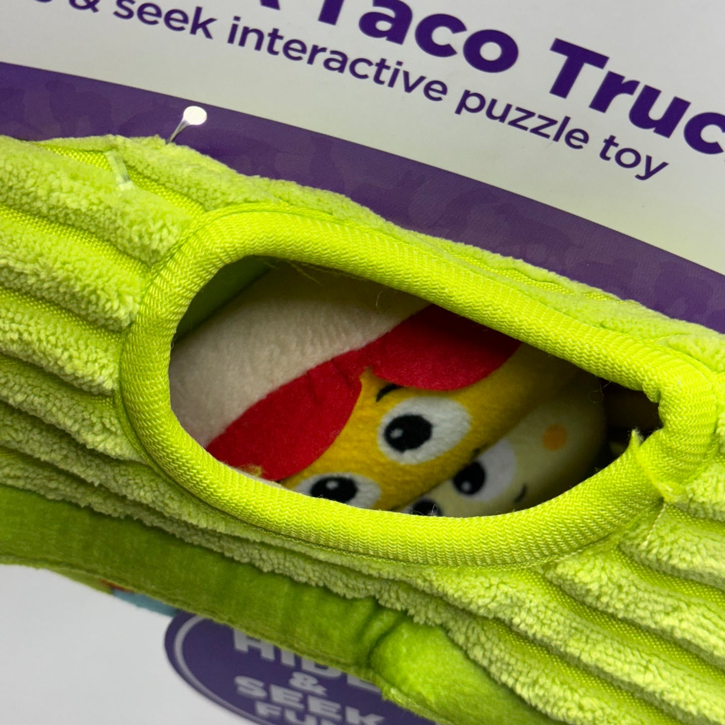 OUTWARD HOUND Hide A Taco Truck Mitt Squeaky Hide & Seek Fun for Dogs 9.5"x7" Multi