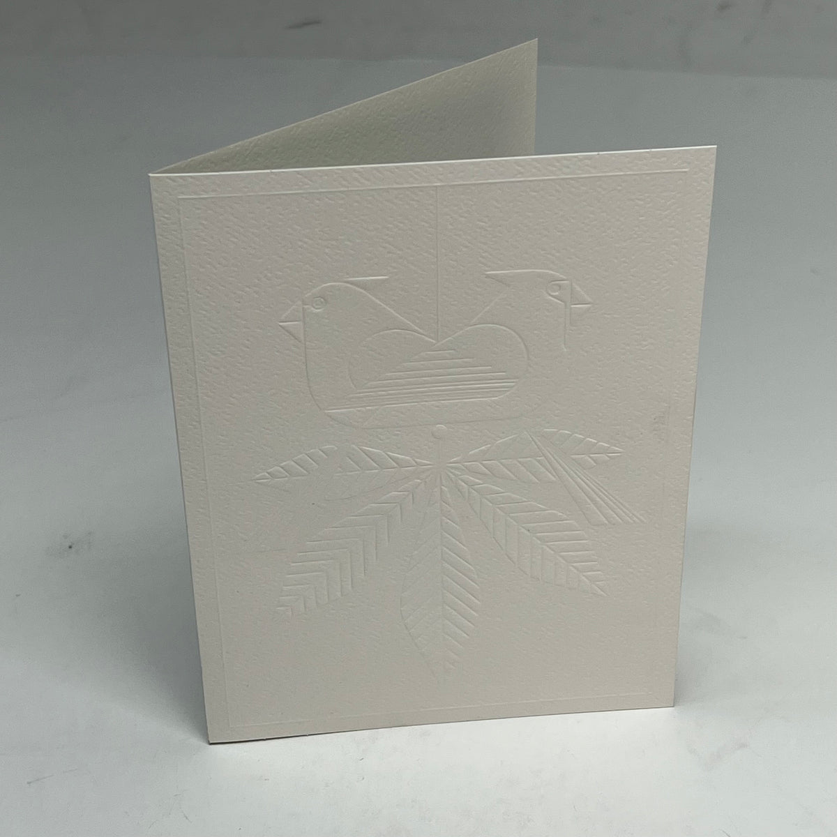 POMEGRANATE (12 PACK) Charley Harper Birds Embossed Boxed Notecard 4x6" White