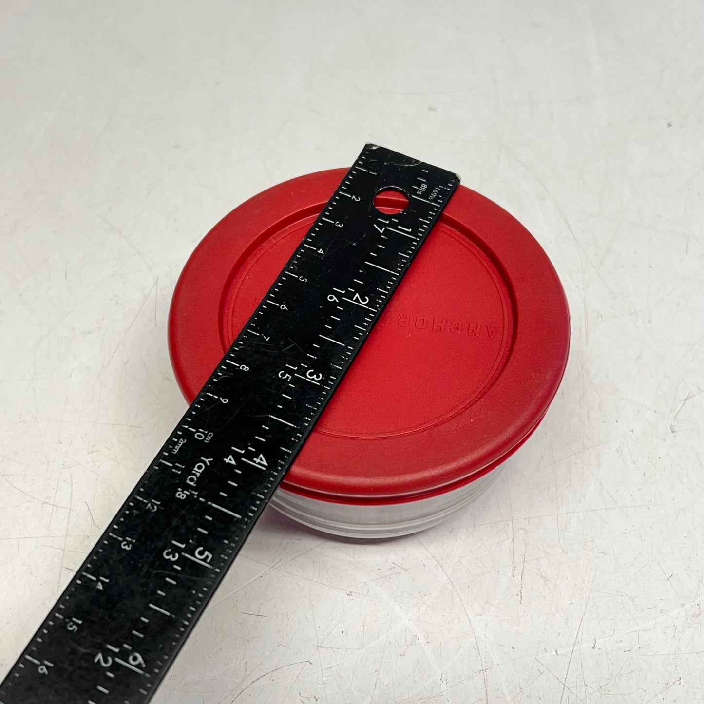 ZA@ ANCHOR (26 PIECE SET) Glass Food Storage Set Snug Fit Lids 1,2,3 & 7 Cup Red 14607ECOM A