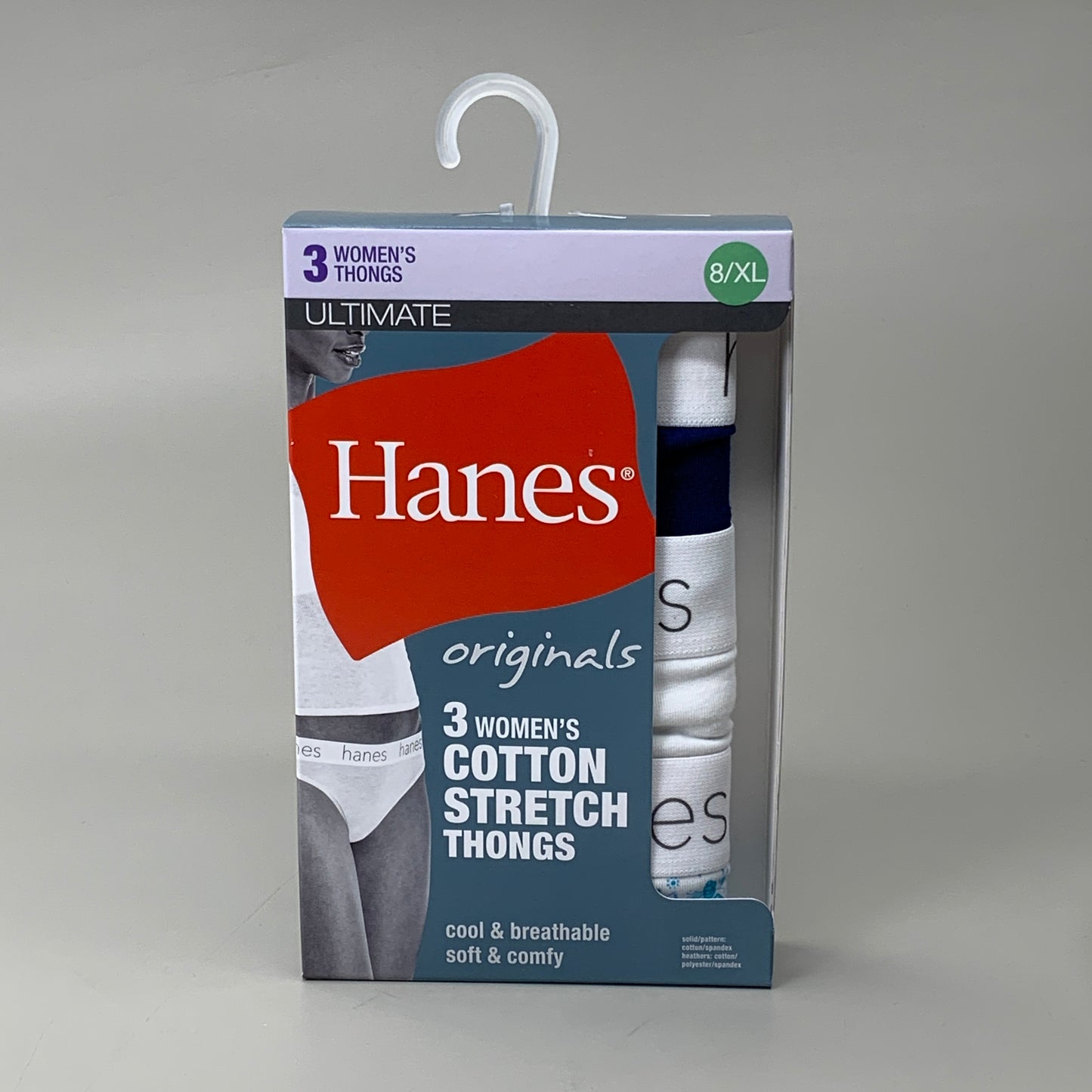 Women's Hanes® Ultimate® Originals 3-Pack Cotton Stretch Thong