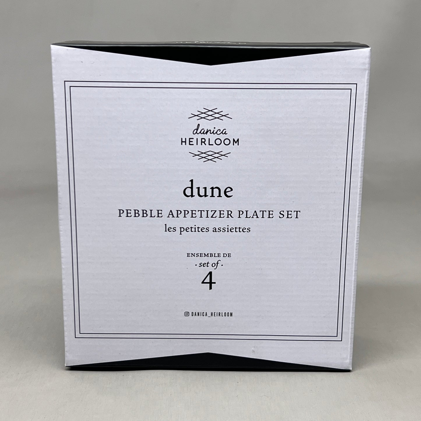 DANICA HEIRLOOM 4-PACK! Dune Pebble Appetizer Plate Set 6.5" Dia 4 Colors 5211002 (New)
