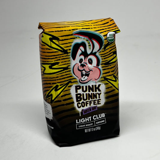 PUNK BUNNY COFFEE (6 PACK) Light Club, Light Roast Ground 12 oz. BB 02/27