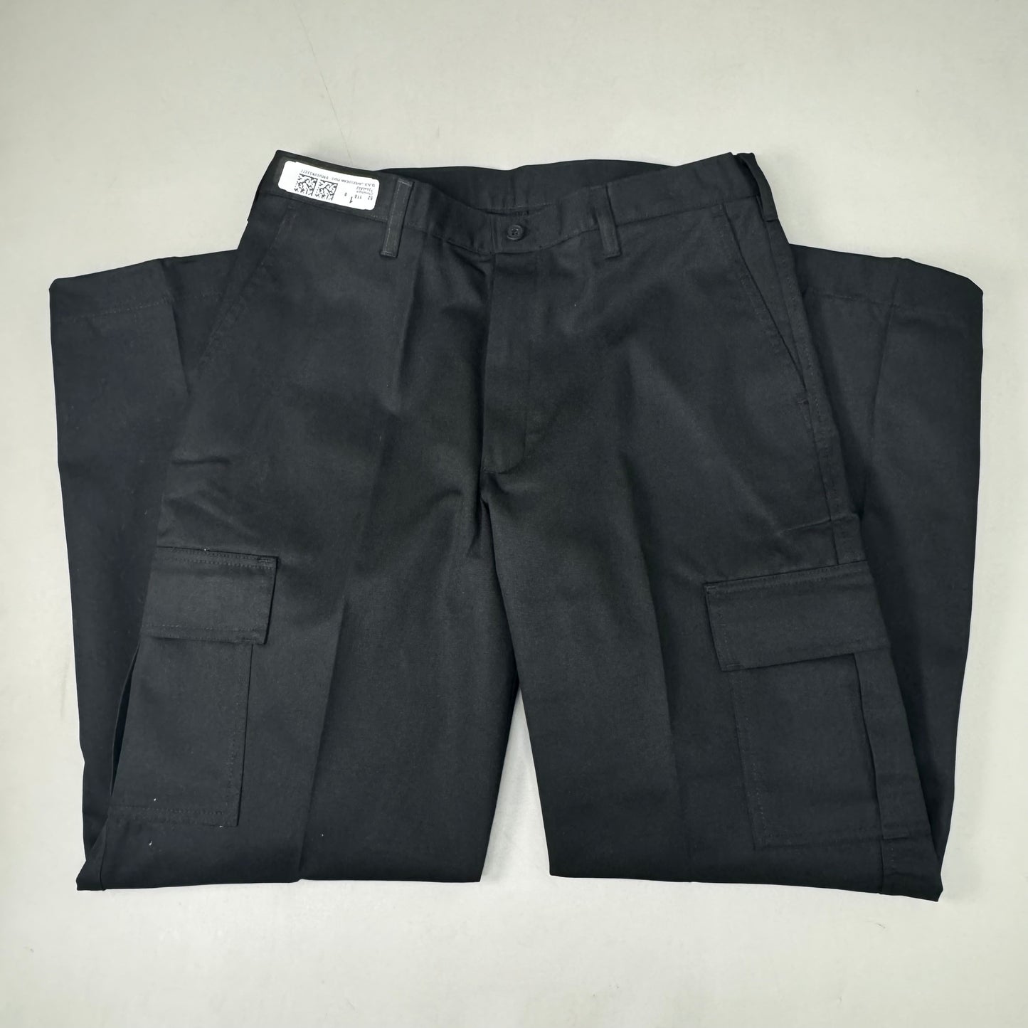 EDWARDS Button Closure Flat Front Cargo Work Pants Men's 34X32 Black 2575-O10