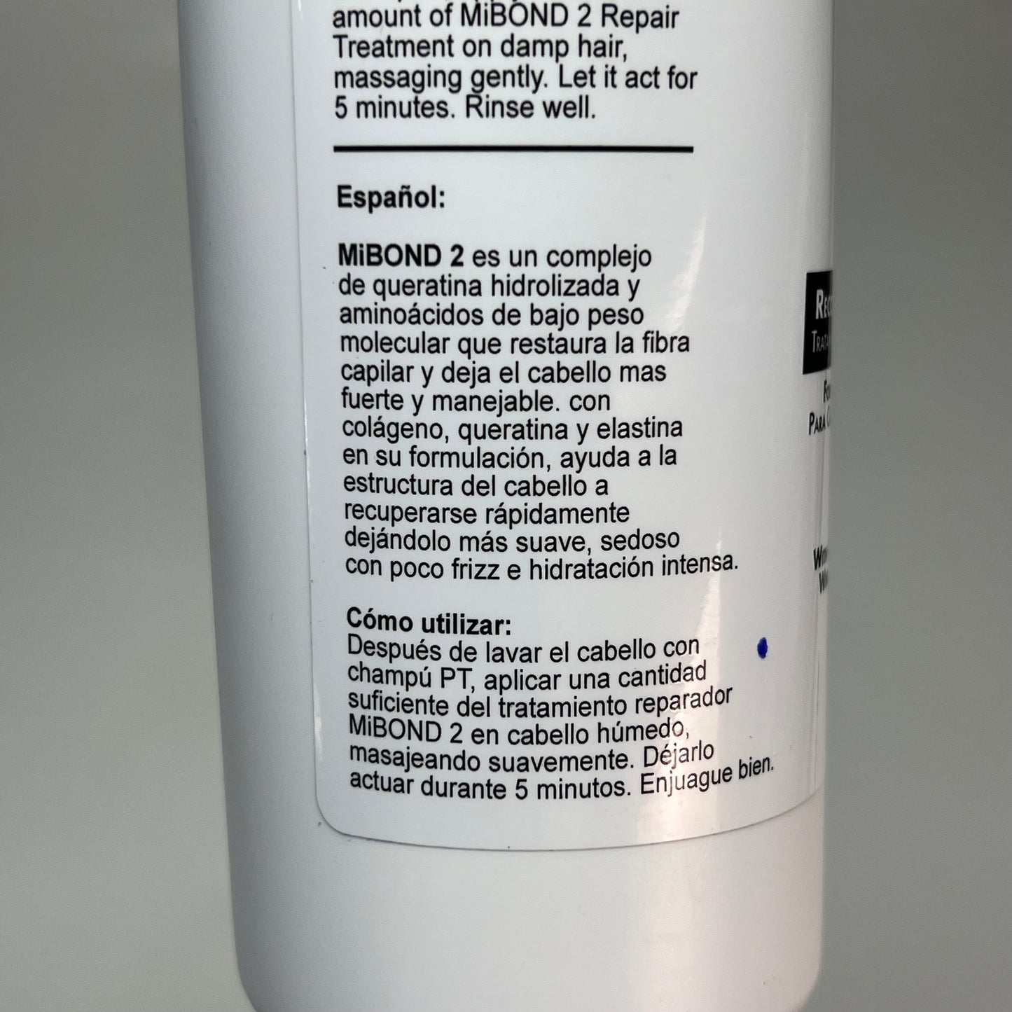 ARTISTAS A LA OBRA MiBond 2 Hair Reconstruction Recovery Treatment 12 Fl Oz