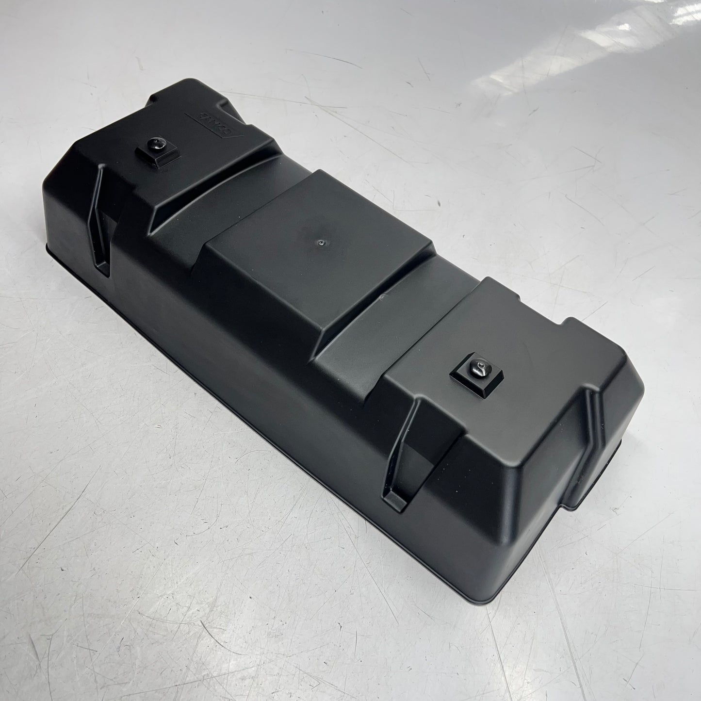 ZA@ CAMCO  End to End Double Battery Box for Automotive, Marine & Rv  23"x9" Black 55374