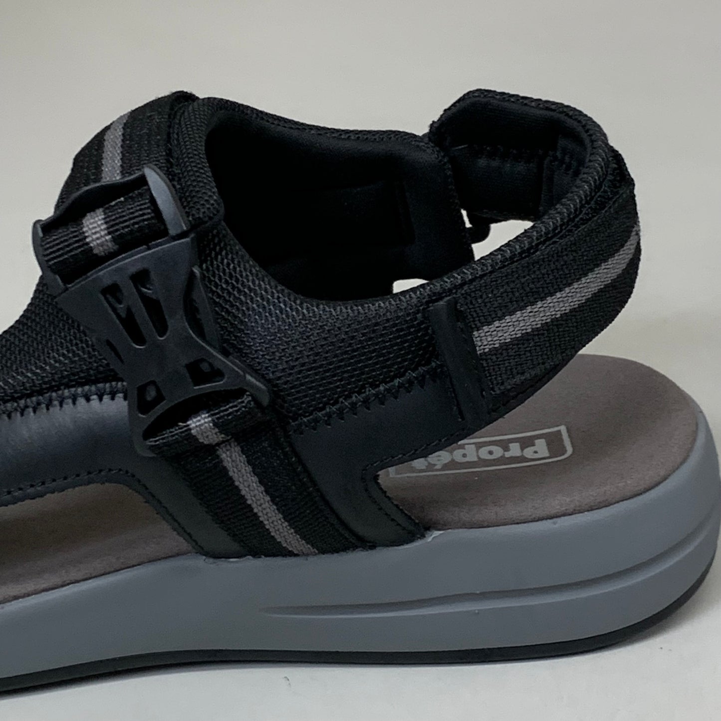 PROPET Eli Comfort Sandals XX(5E) Men's SZ 11 Black/Grey MSV031NBGRE-11