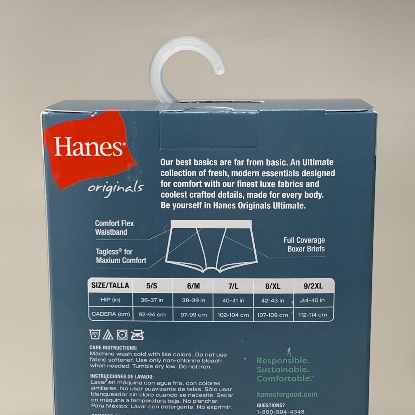 HANES 3 PACK!! Originals Women's Breathable Cotton Boxer Briefs Underwear Sz XL Blue/Buff/Pink 45OUBB