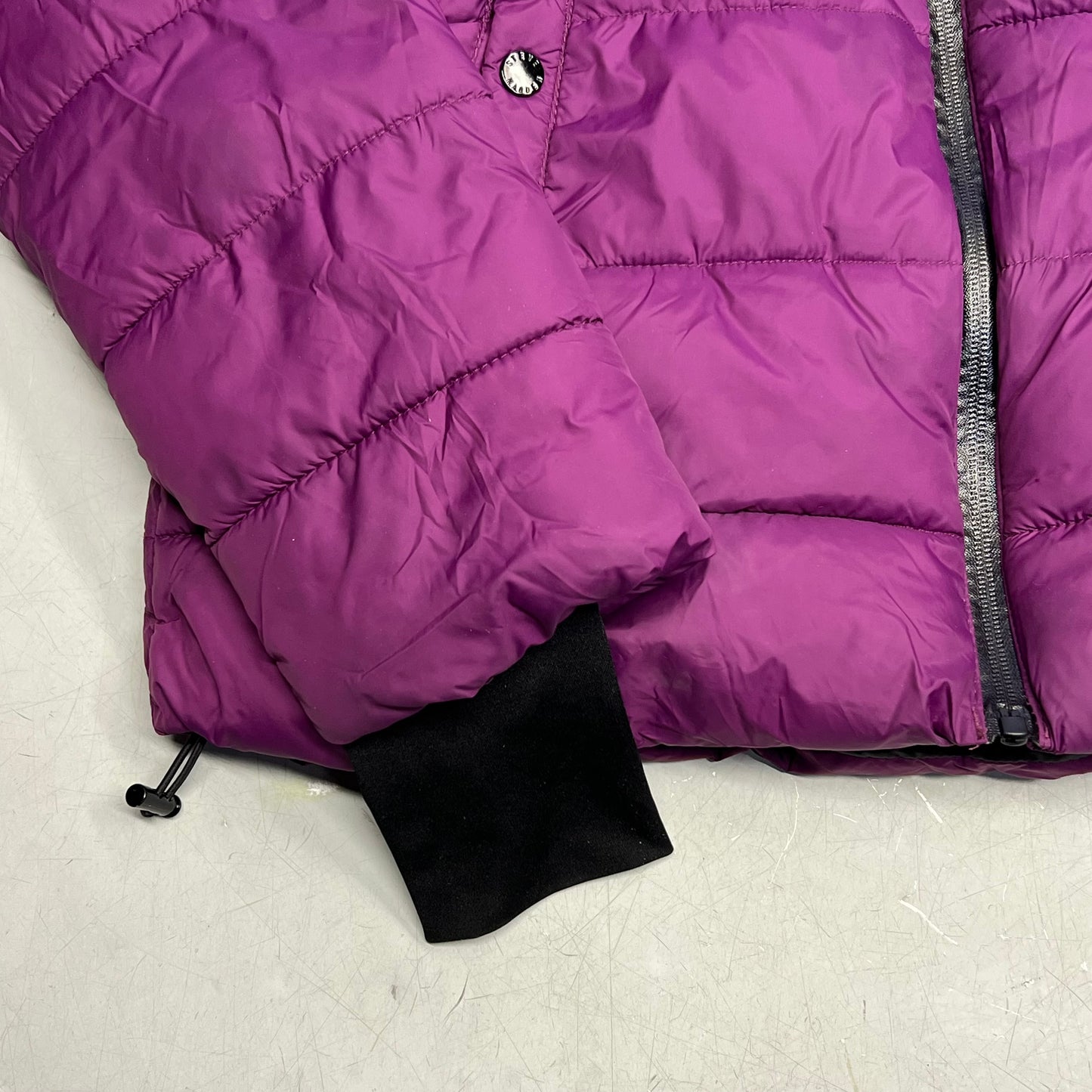 ZA@ STEVE MADDEN  Packable Full Zip Coat Women's Sz S Dark Purple/Black (As-is)