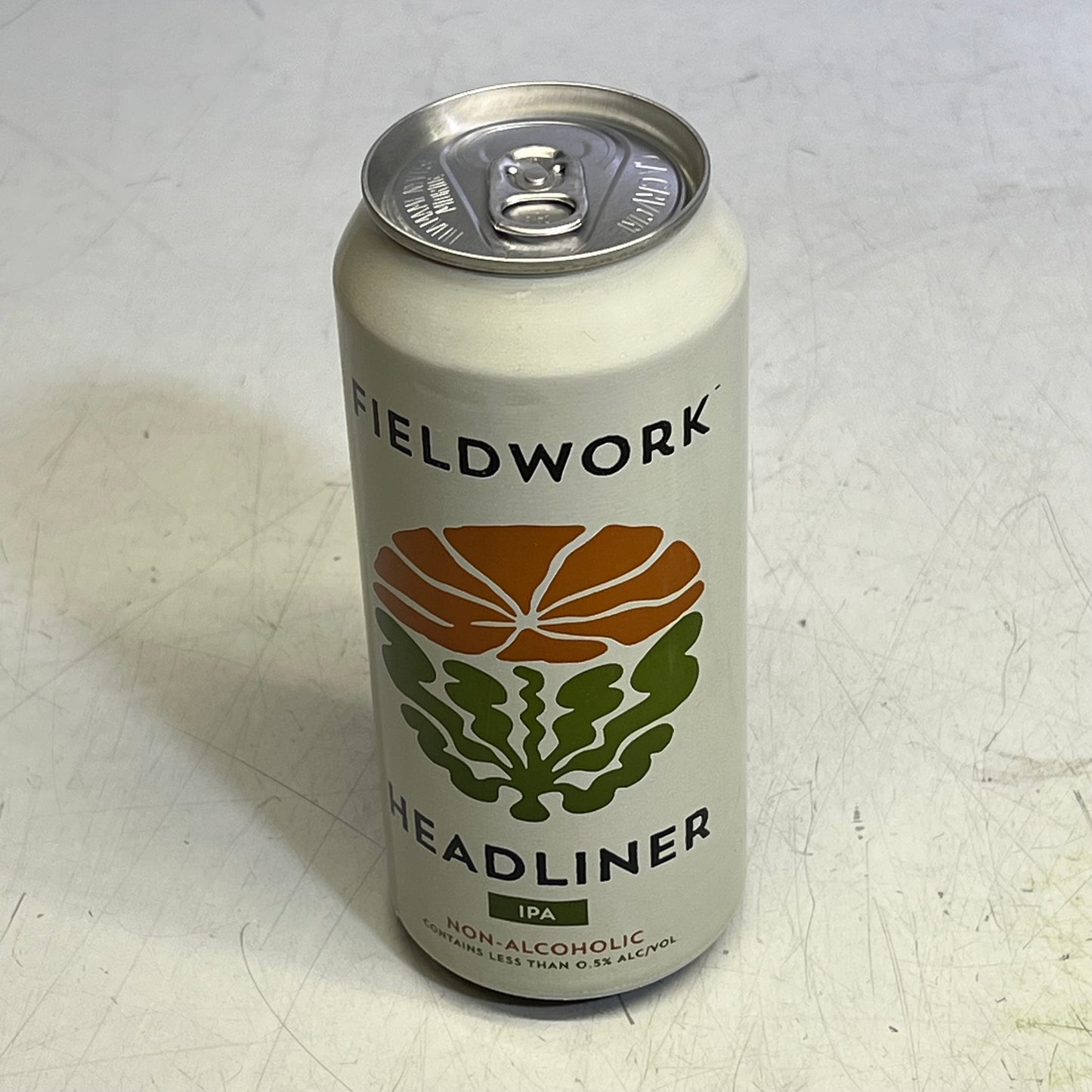 ZA@ FIELDWORK (3 PACK, 12 CANS TOTAL) Headliner Non-Alcoholic IPA 16 Fl Oz (Slight|ly Distressed Packaging)