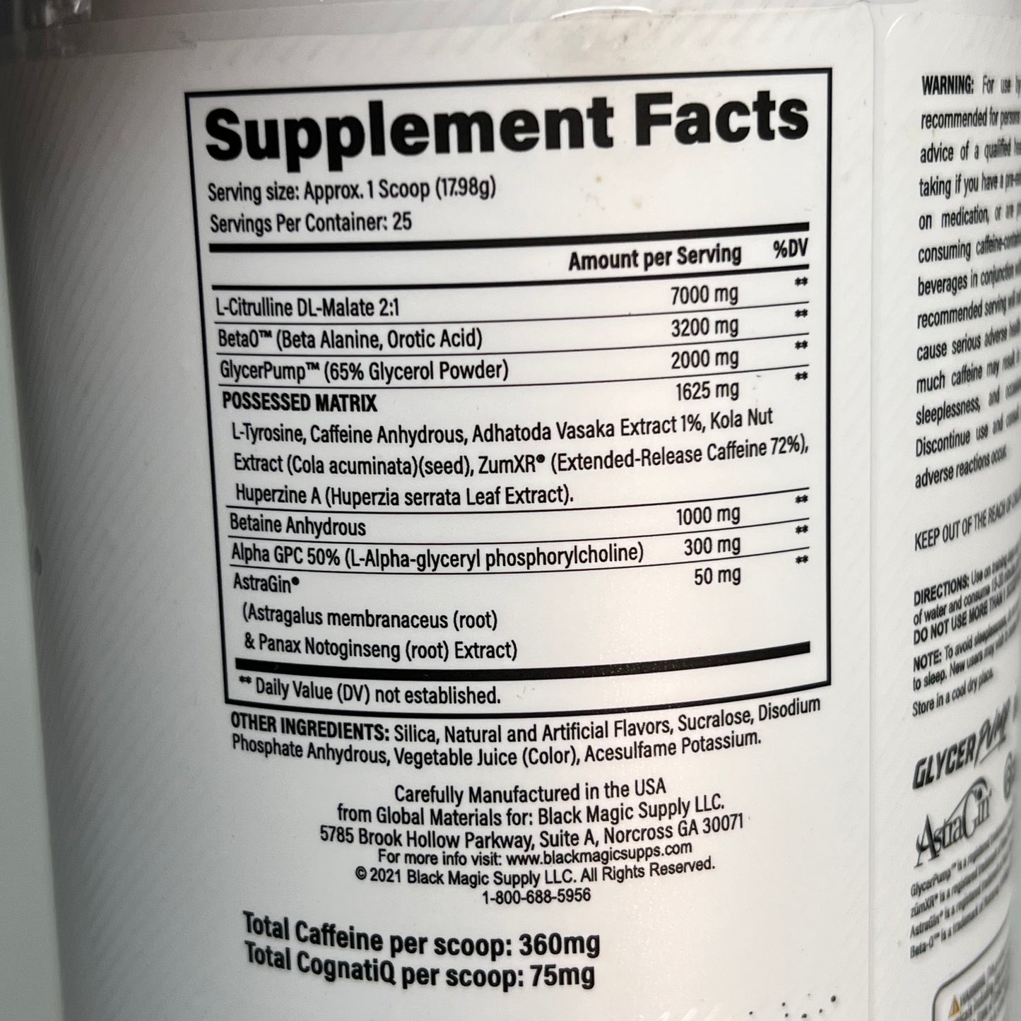 BLACK MAGIC BZRK Psychoactive Waves Preworkout Mango Sunrise Flavor 25 Servings